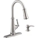 Touchless Led Single-handle Pull-down Sprayer Kitchen Faucet With Soap Dispenser. Fixed Price $94.99.