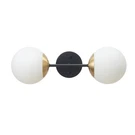 Globe Electric 52079 2-LIGHT Wall Sconce, Matte Black, Antique Brass Accent. Fixed Price $64.99.