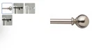 Bali 5/8" Satin Nickel Ball Single Curtain Rod/cafe Rod, 28-48",. Fixed Price $15.00.