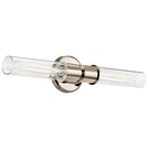 Kichler Aviv 24" Light Wall Sconce, Polished Nickel/clear Glass - 52654PN. Fixed Price $264.99.