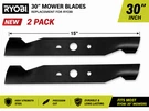 Ryobi ACRM010VNM 30" Riding Mower Bagging Blades 2 Pack Genuine Oem New. Fixed Price $42.99.