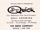 The Birge Company Covering Wallpaper Buffalo Vtg Magazine Print Ad. Fixed Price $19.95.